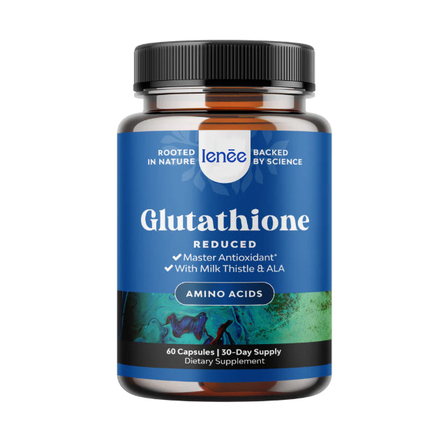 Ienee Reduced Glutathione Supplement with Glutamic Acid - L Glutathione 1000mg Per Serving with Silymarin Milk Thistle Extract ALA Alpha Lipoic Acid Complex - 60 Capsules