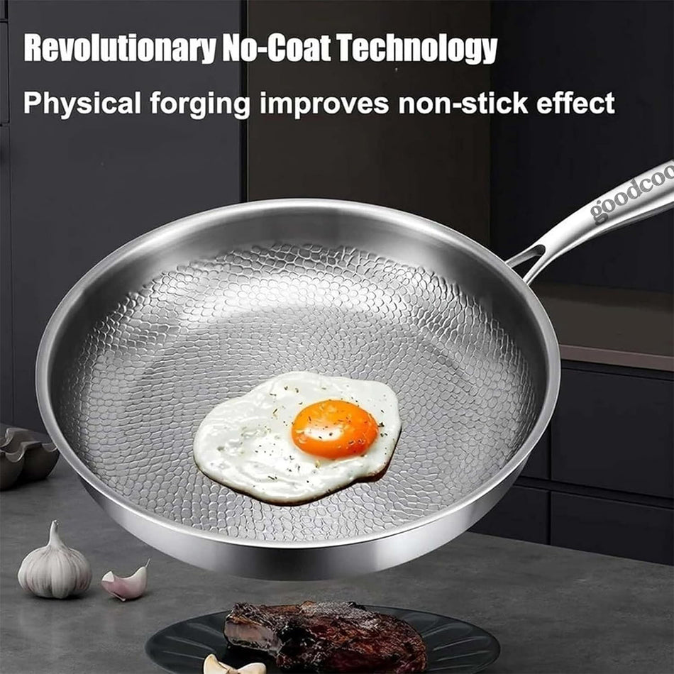 10-inch Diameter Titanium Hammered Pan Pro 2025 - Multifunctional Non-Stick Ultra-Durable, Scratch-Resistant, Even Heating for Perfect Cooking